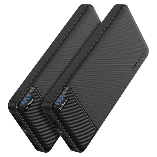 Portable Charger Power Bank | 2-Pack | 10000mAh USB C Output